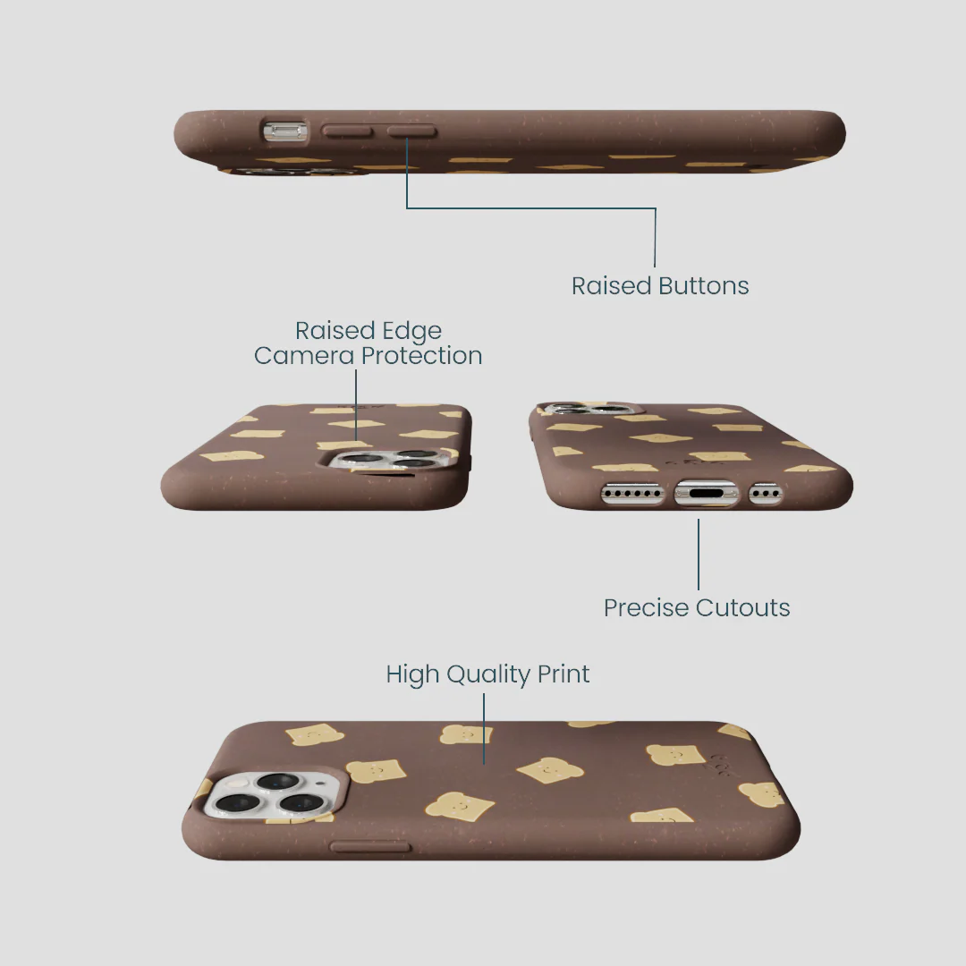 Chocolate Brown Mini Toast iPhone 11 Pro Case - Image 3