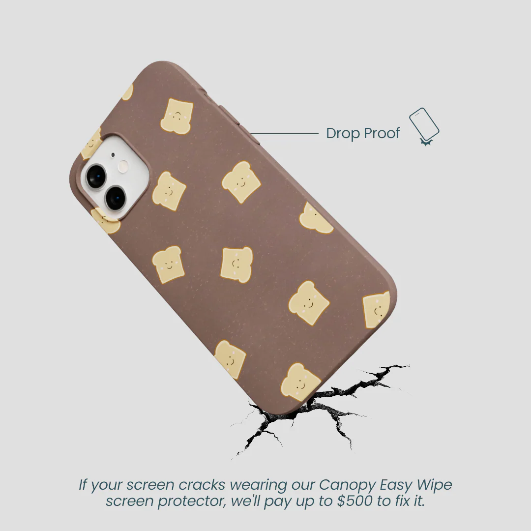 Chocolate Brown Mini Toast iPhone 12/ iPhone 12 Pro Case - Image 5