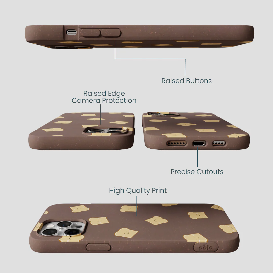 Chocolate Brown Mini Toast iPhone 12 Pro Max Case - Image 3