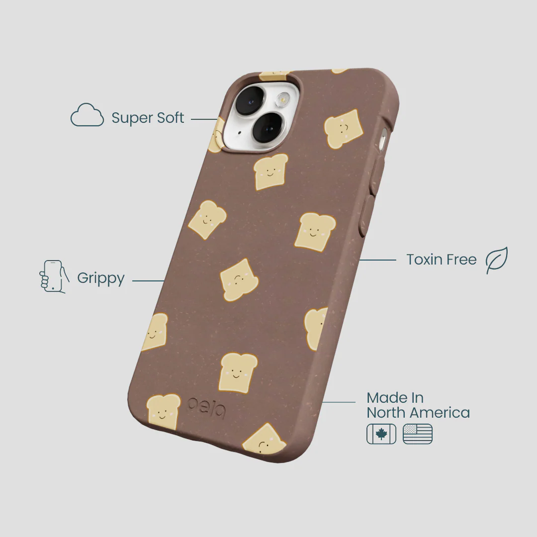 Chocolate Brown Mini Toast iPhone 13 Case - Image 4