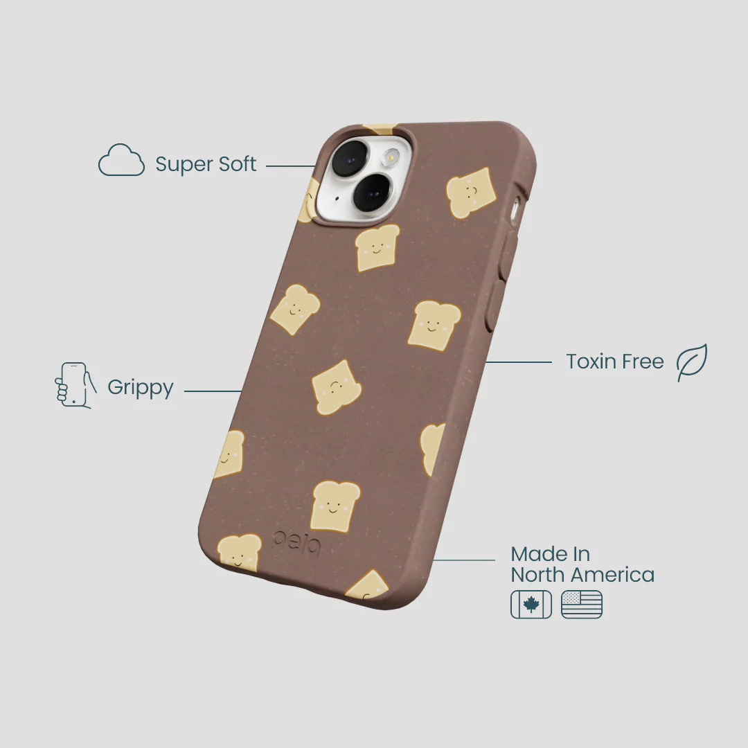 Chocolate Brown Mini Toast iPhone 13 Mini Case - Image 4