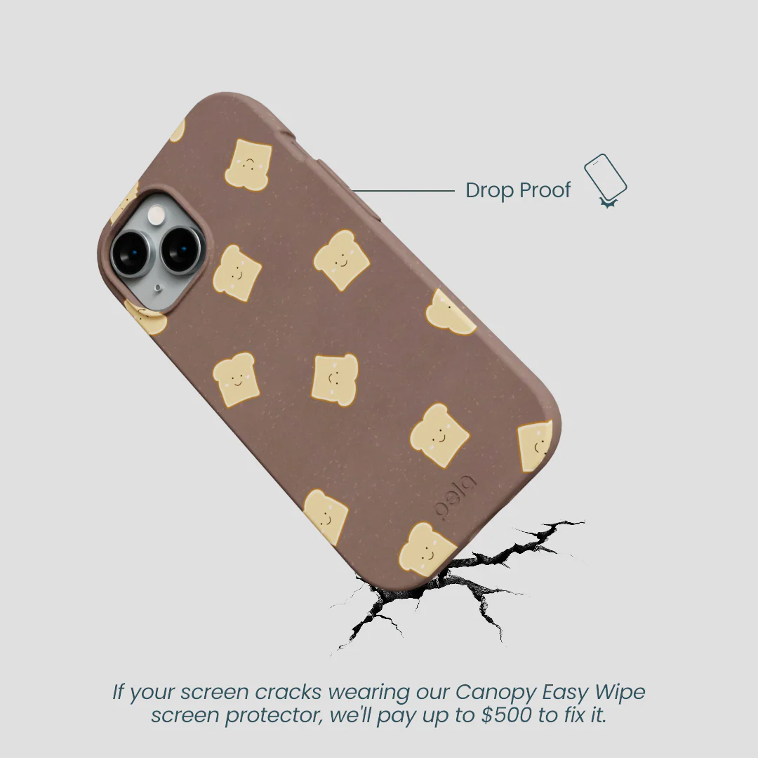 Chocolate Brown Mini Toast iPhone 14 Case - Image 5
