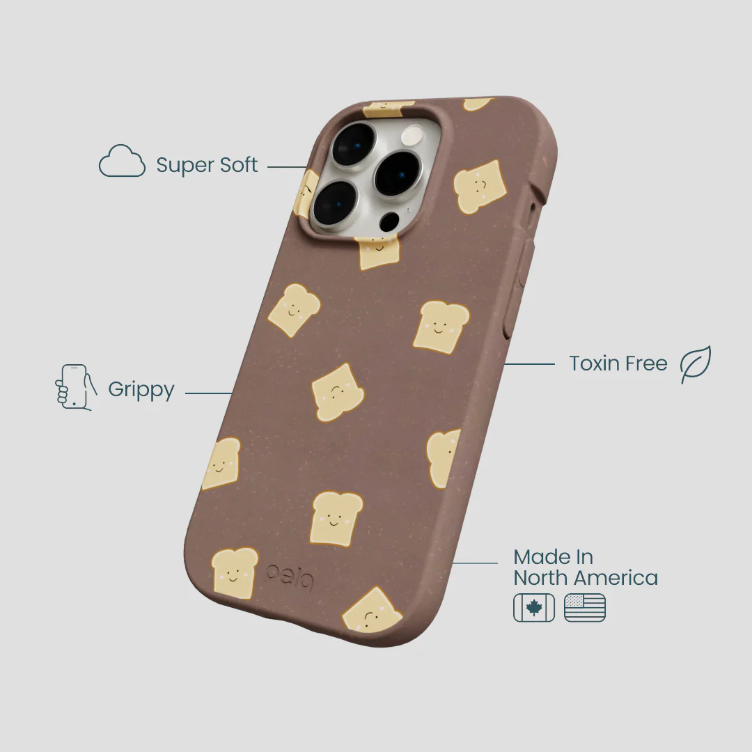 Chocolate Brown Mini Toast iPhone 14 Pro Case - Image 4