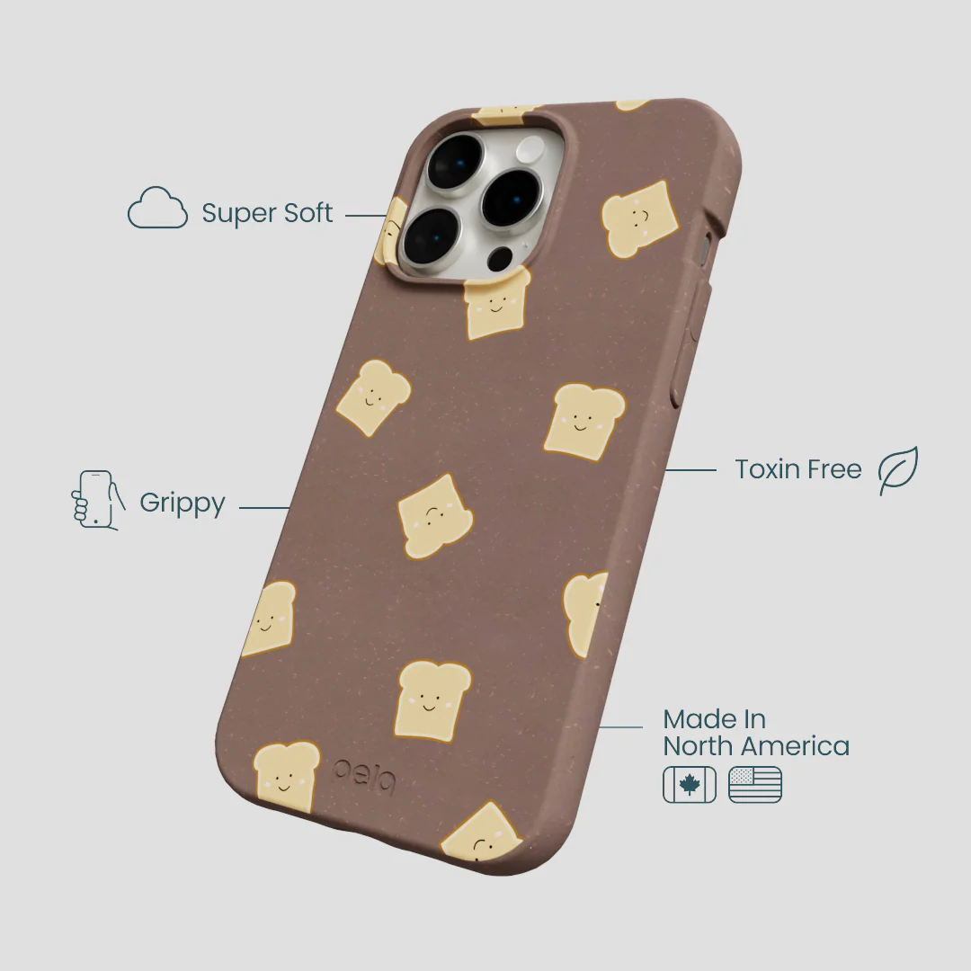 Chocolate Brown Mini Toast iPhone 15 Pro Max Case - Image 4