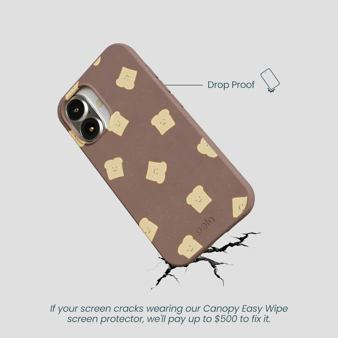 Chocolate Brown Mini Toast iPhone 16 Case - Image 5