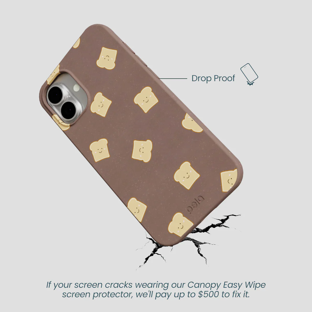 Chocolate Brown Mini Toast iPhone 16 Plus Case - Image 5