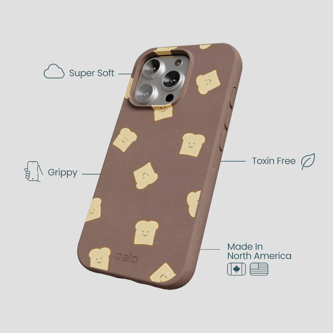 Chocolate Brown Mini Toast iPhone 16 Pro Case - Image 4