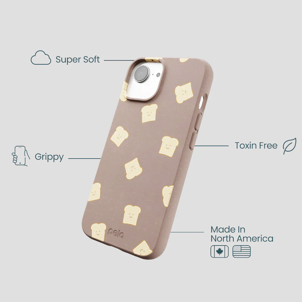 Chocolate Brown Mini Toast iPhone 16e/17e Case - Image 4