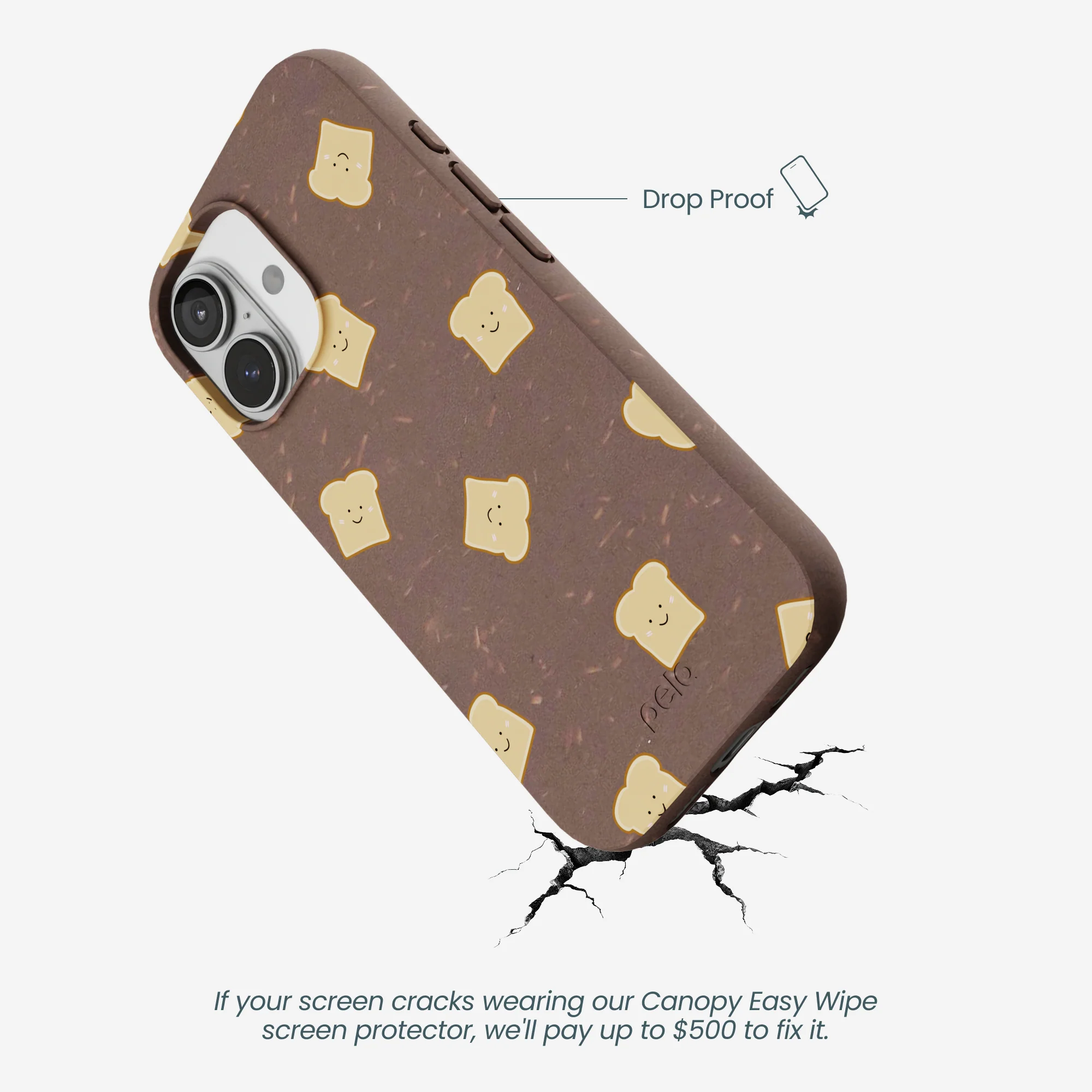 Chocolate Brown Mini Toast iPhone 17 Case - Image 5