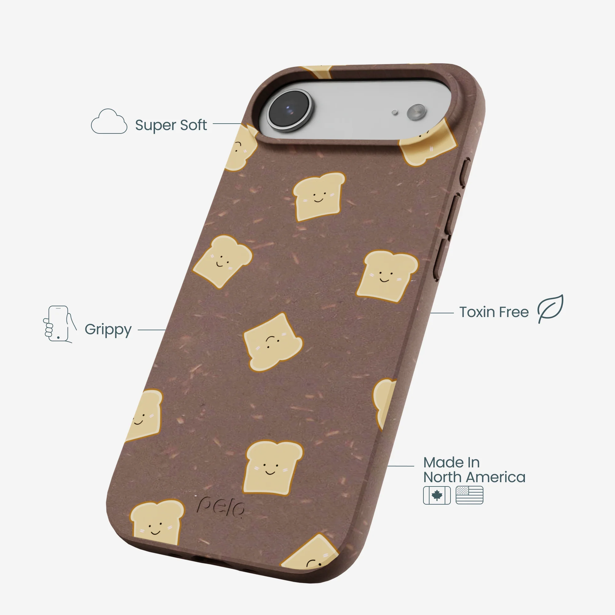 Chocolate Brown Mini Toast iPhone Air Case - Image 4