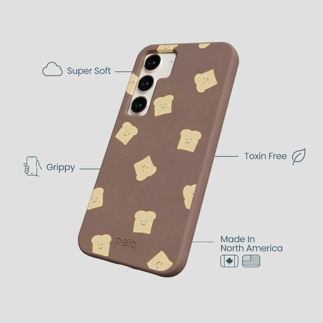 Chocolate Brown Mini Toast Samsung Galaxy S23 Case - Image 4