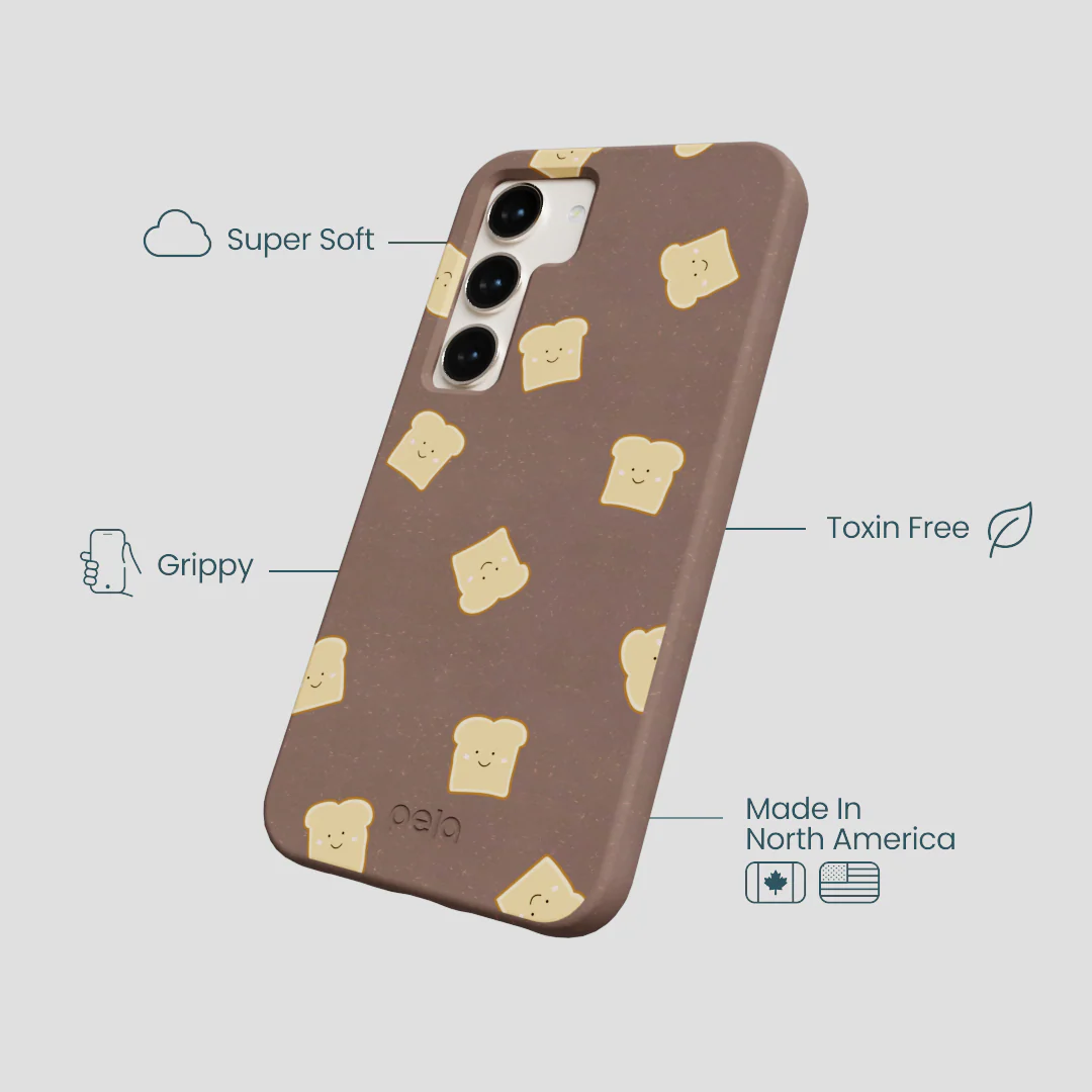 Chocolate Brown Mini Toast Samsung Galaxy S24 Case - Image 4