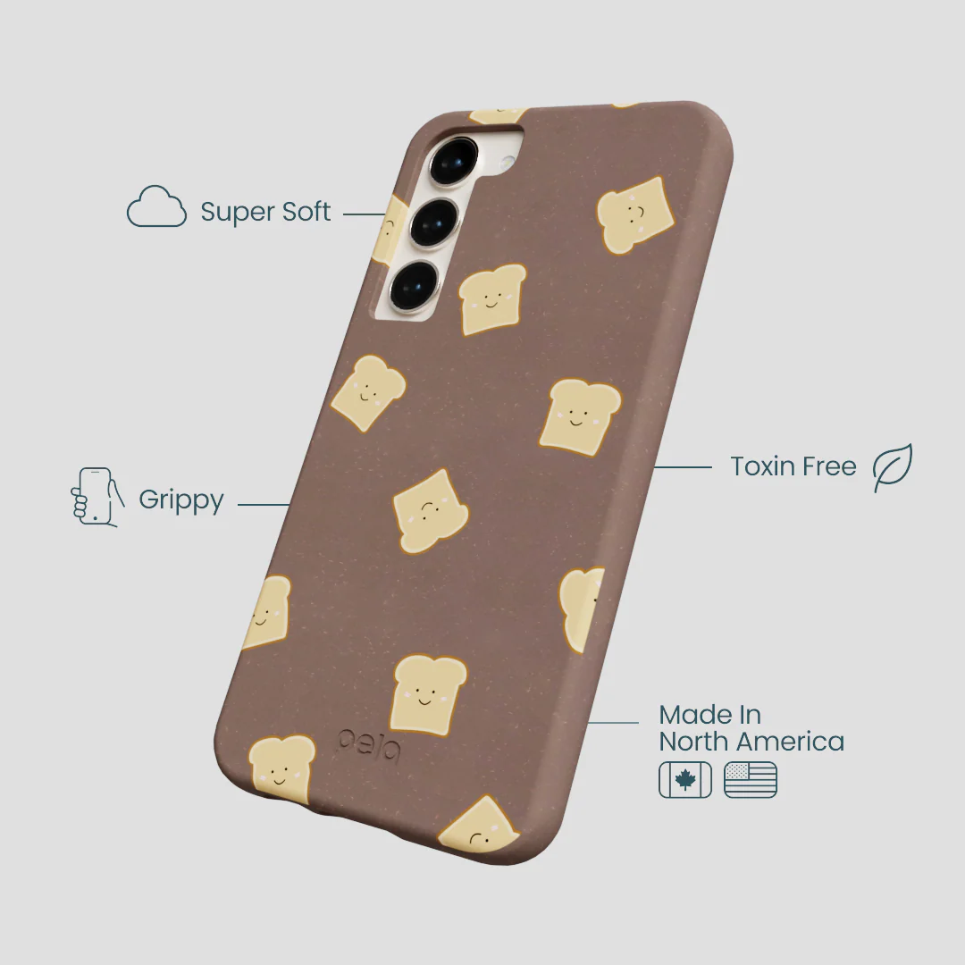 Chocolate Brown Mini Toast Samsung Galaxy S24+(Plus) Case - Image 4
