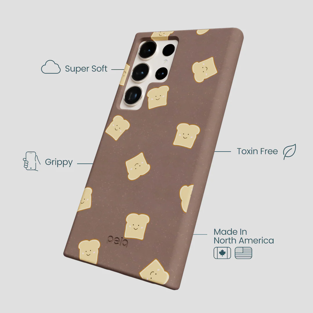 Chocolate Brown Mini Toast Samsung Galaxy S24 Ultra Case - Image 4