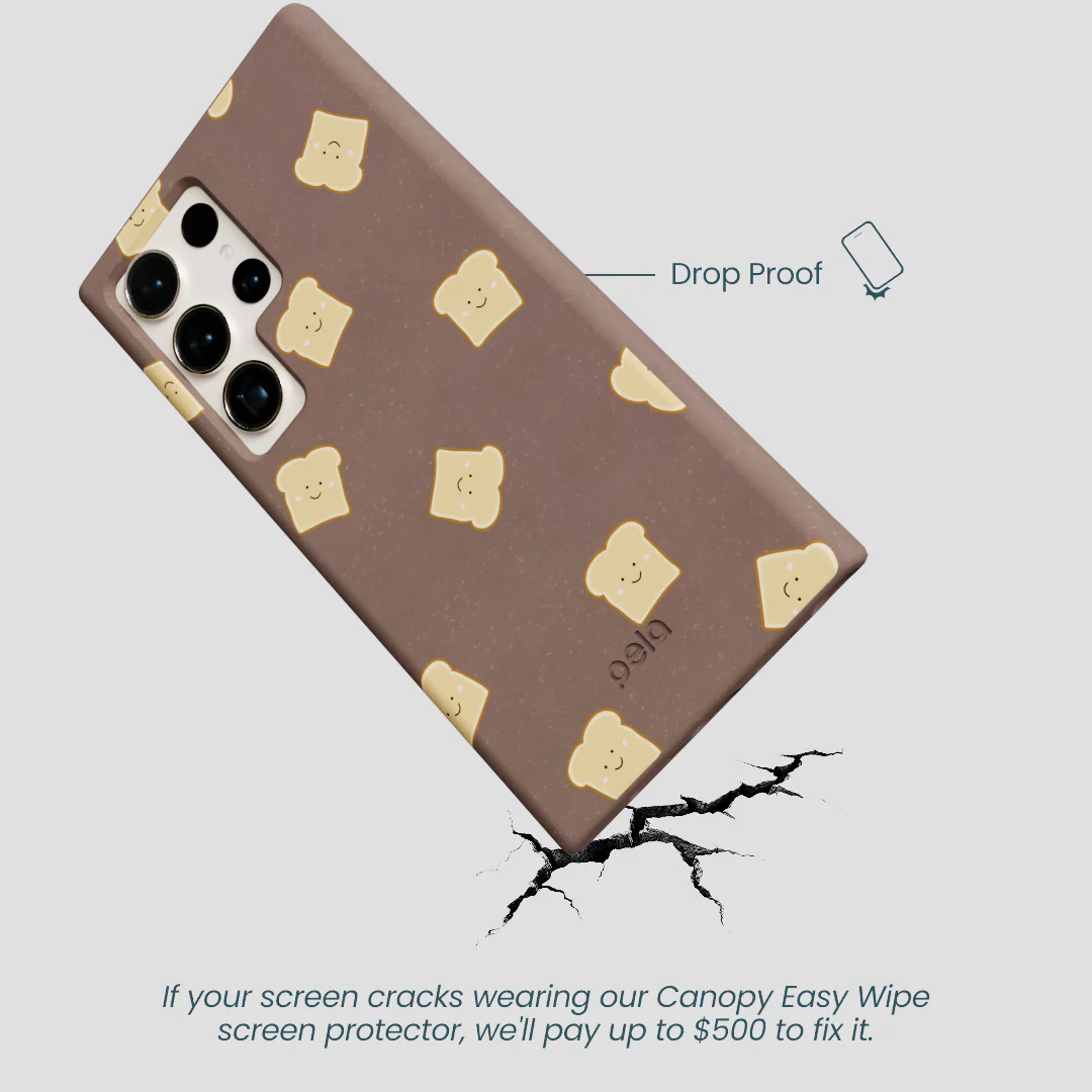 Chocolate Brown Mini Toast Samsung Galaxy S24 Ultra Case - Image 5