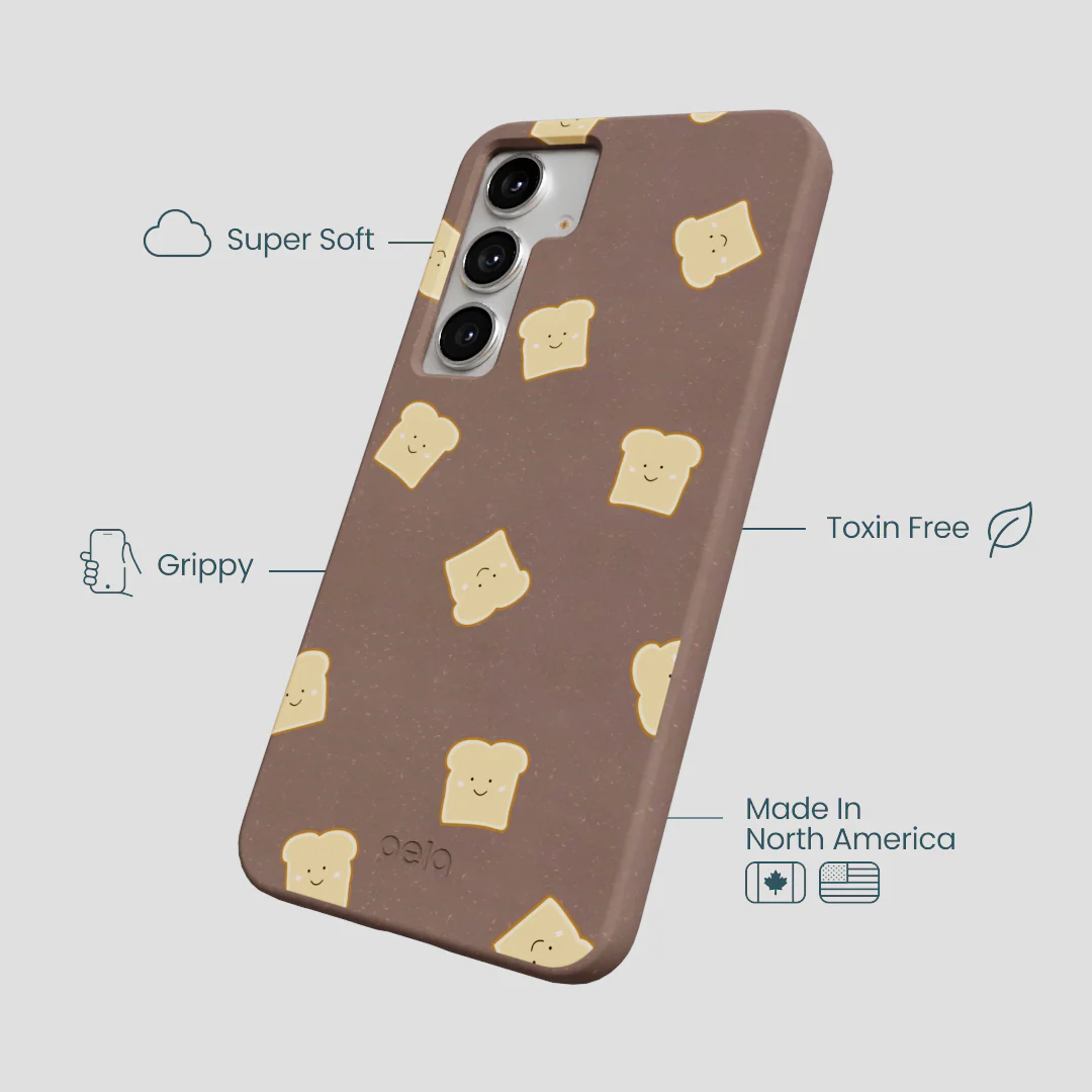 Chocolate Brown Mini Toast Samsung Galaxy S25+(Plus) Case - Image 4