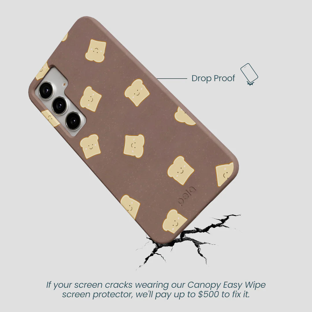 Chocolate Brown Mini Toast Samsung Galaxy S25+(Plus) Case - Image 5