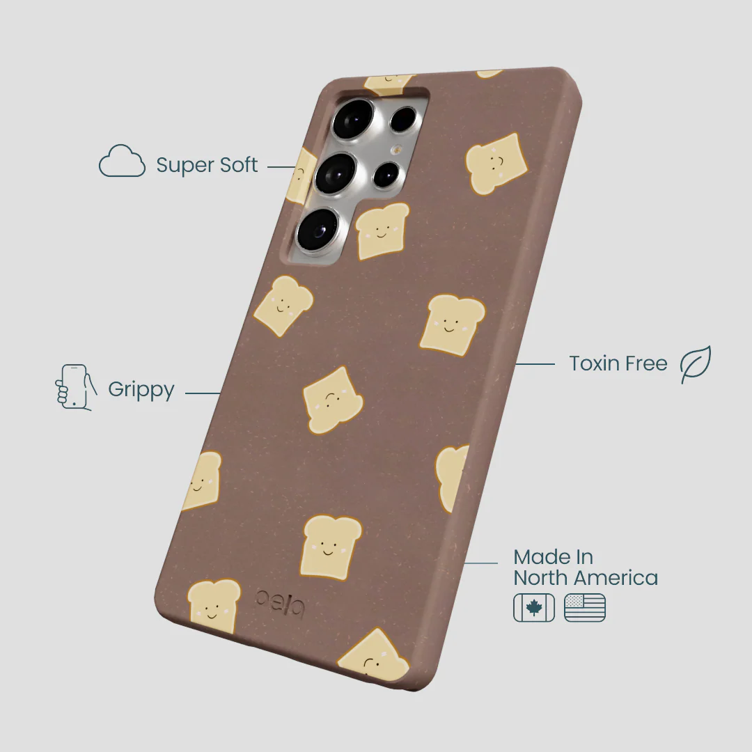 Chocolate Brown Mini Toast Samsung Galaxy S25 Ultra Case - Image 4