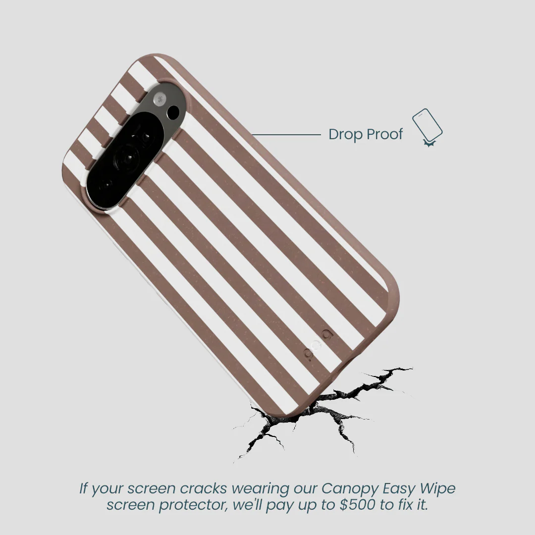 Chocolate Brown Mocha Stripes Google Pixel 10/10 Pro Case - Image 5