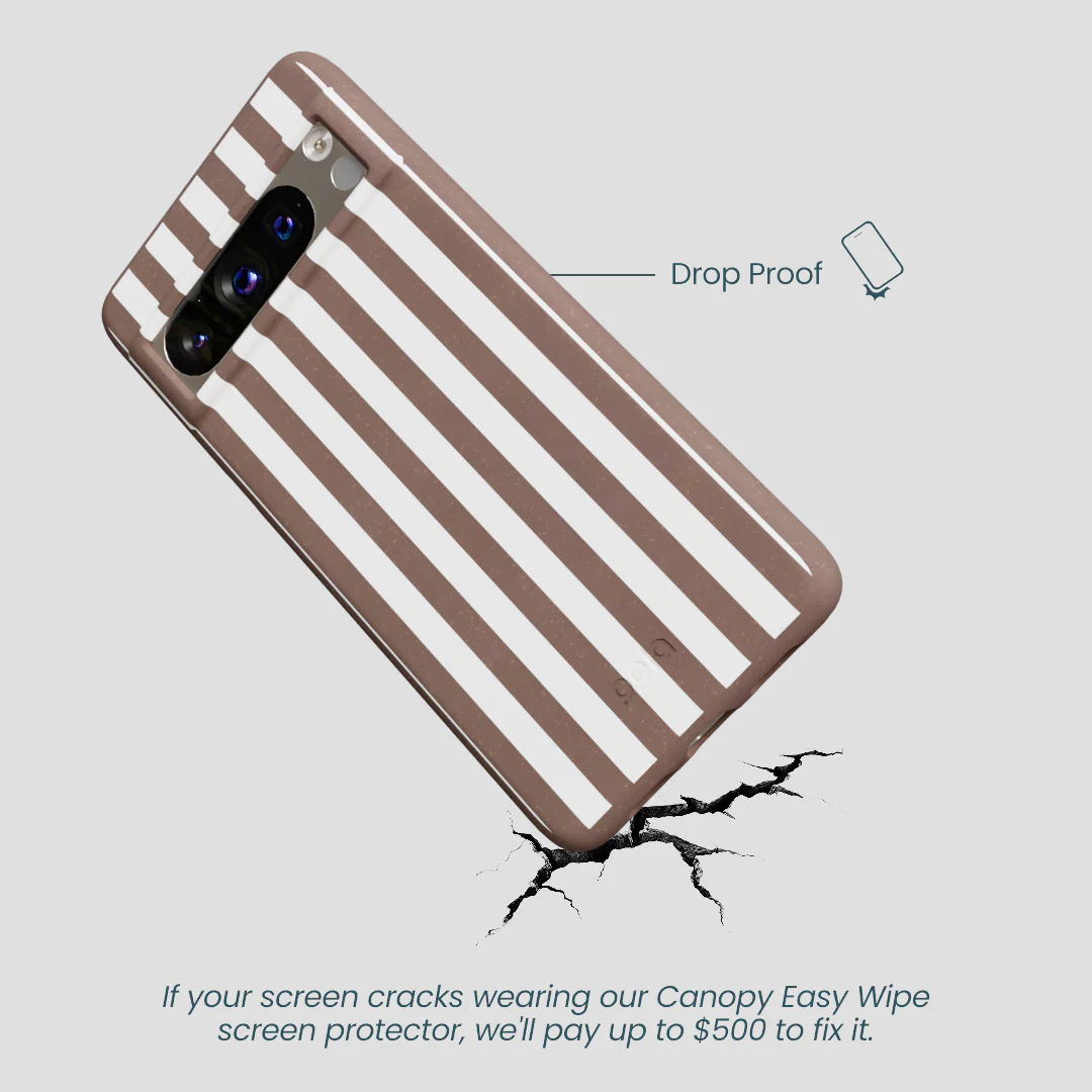 Chocolate Brown Mocha Stripes Google Pixel 8 Pro Case - Image 5
