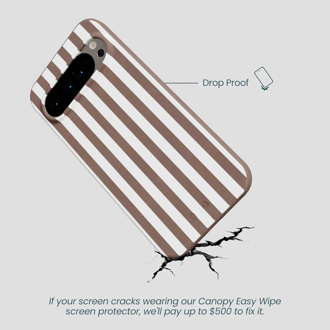 Chocolate Brown Mocha Stripes Google Pixel 9 Pro XL Case - Image 5