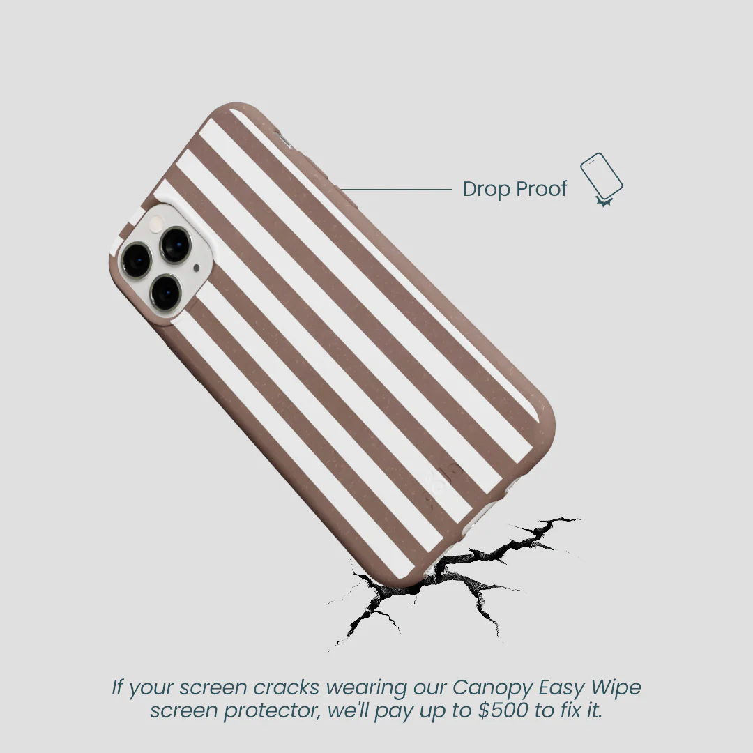Chocolate Brown Mocha Stripes iPhone 11 Pro Case - Image 5