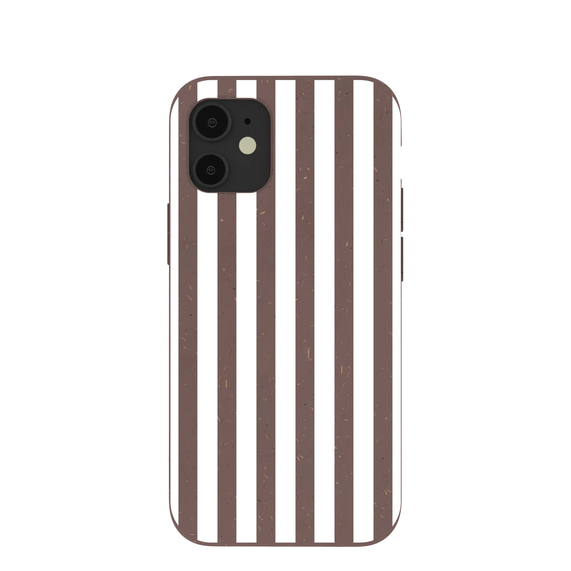 Chocolate Brown Mocha Stripes iPhone 12 Mini Case