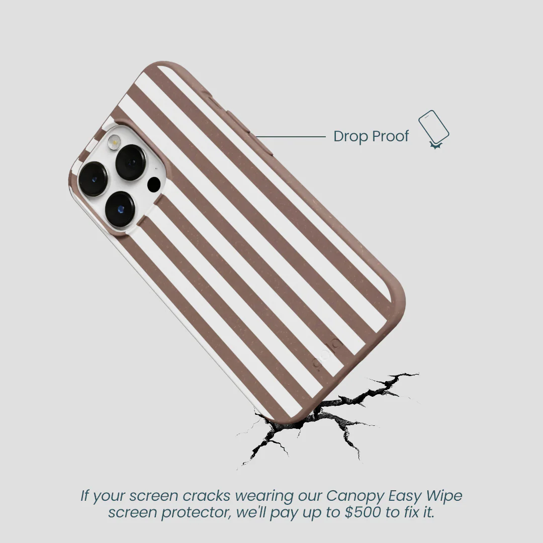 Chocolate Brown Mocha Stripes iPhone 13 Pro Case - Image 5