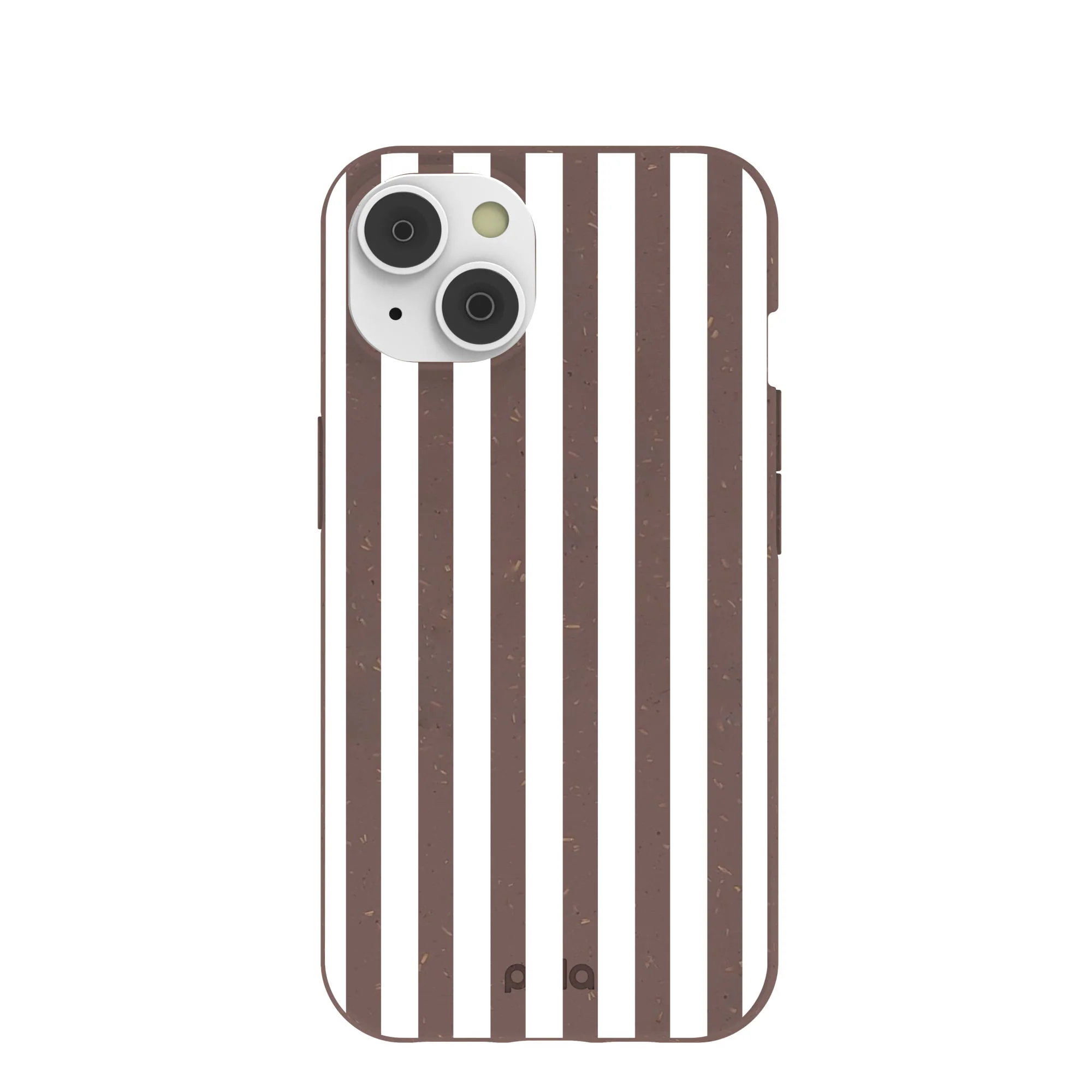 Chocolate Brown Mocha Stripes iPhone 14 Case