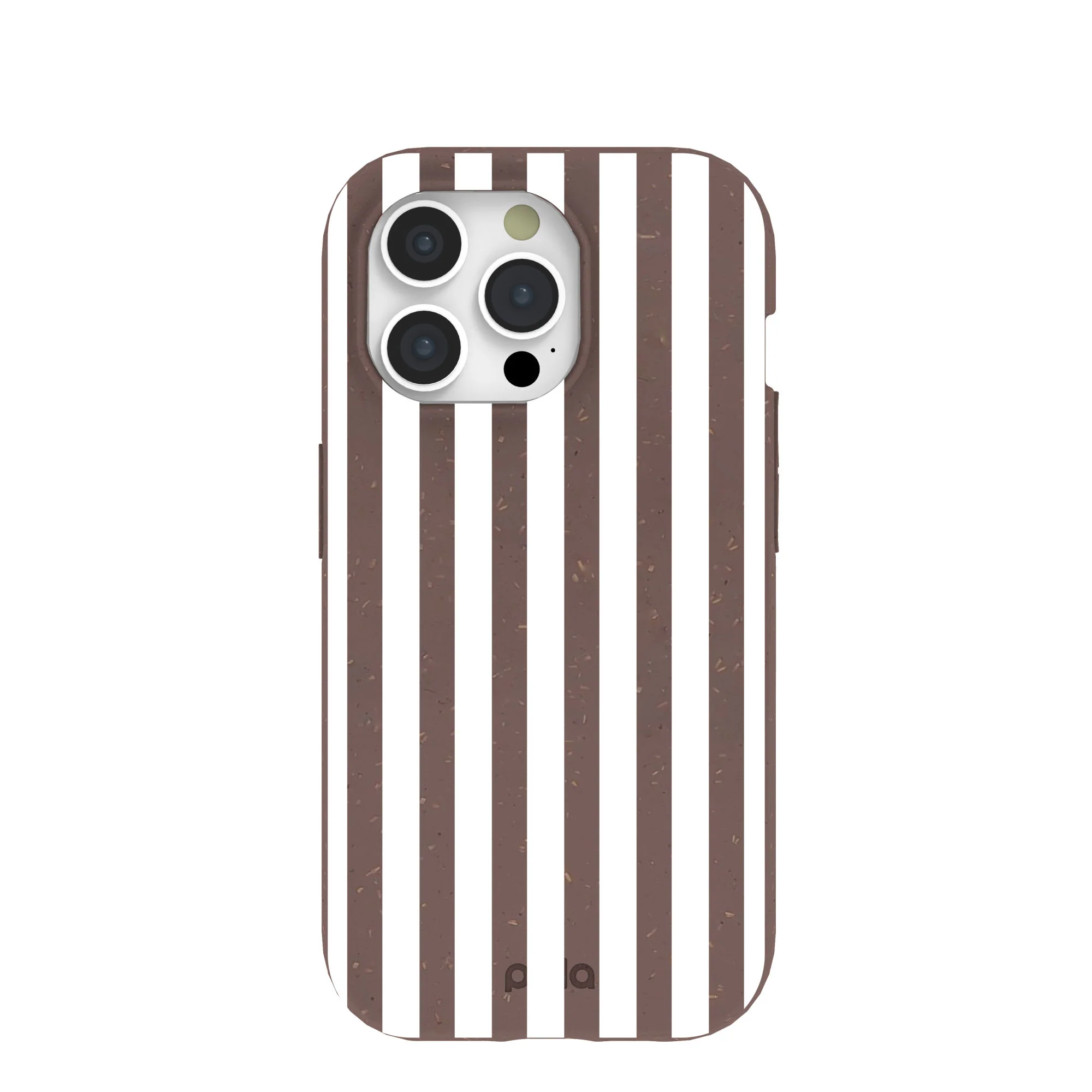 Chocolate Brown Mocha Stripes iPhone 15 Pro Case