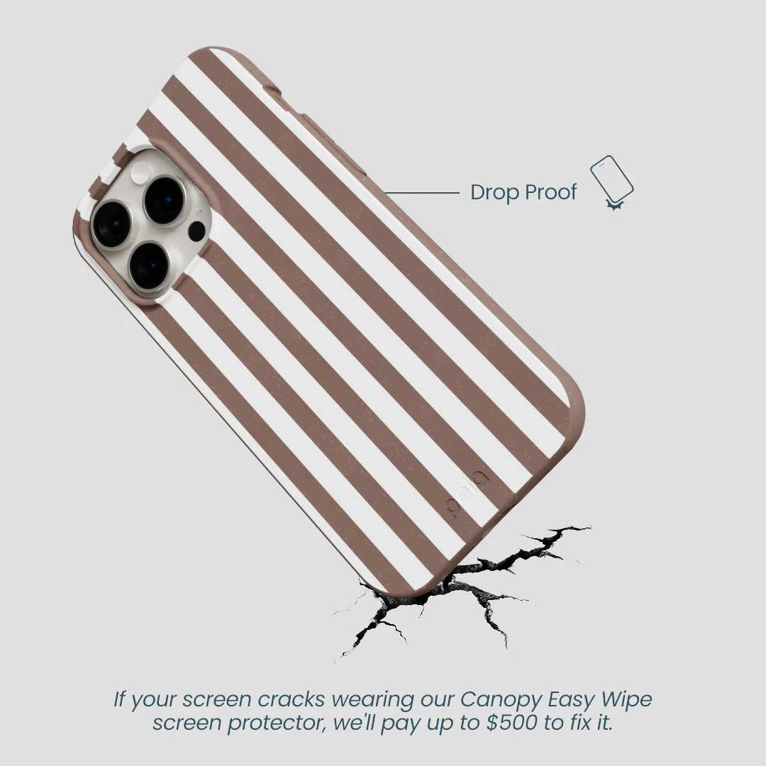 Chocolate Brown Mocha Stripes iPhone 15 Pro Max Case - Image 5