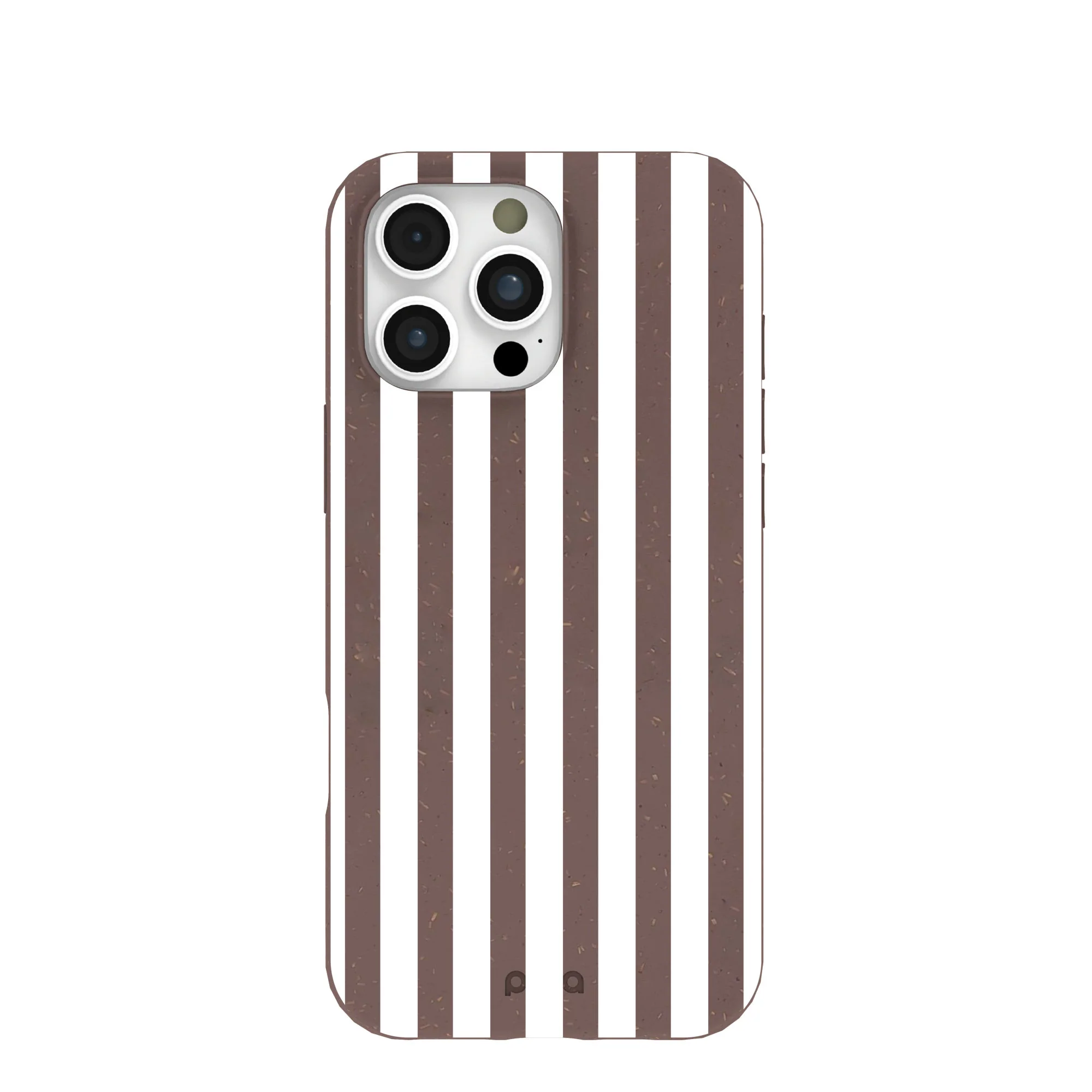 Chocolate Brown Mocha Stripes iPhone 16 Pro Max Case