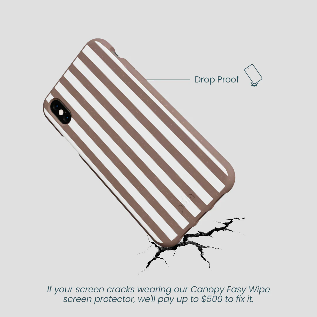 Chocolate Brown Mocha Stripes iPhone XR Case - Image 5