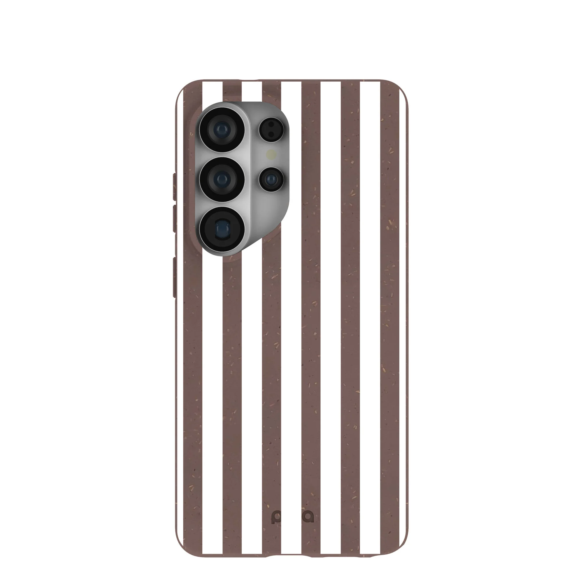 Chocolate Brown Mocha Stripes Samsung Galaxy S26 Ultra Case