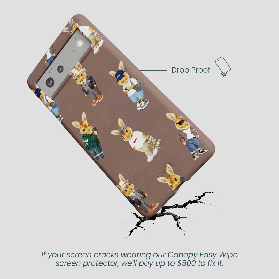 Chocolate Brown Rabbit Friends Google Pixel 6a Case - Image 5