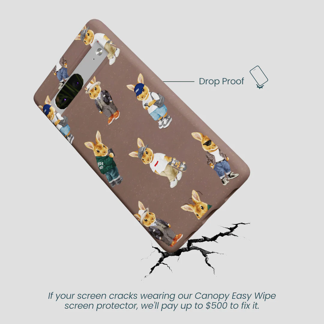 Chocolate Brown Rabbit Friends Google Pixel 7 Case - Image 5