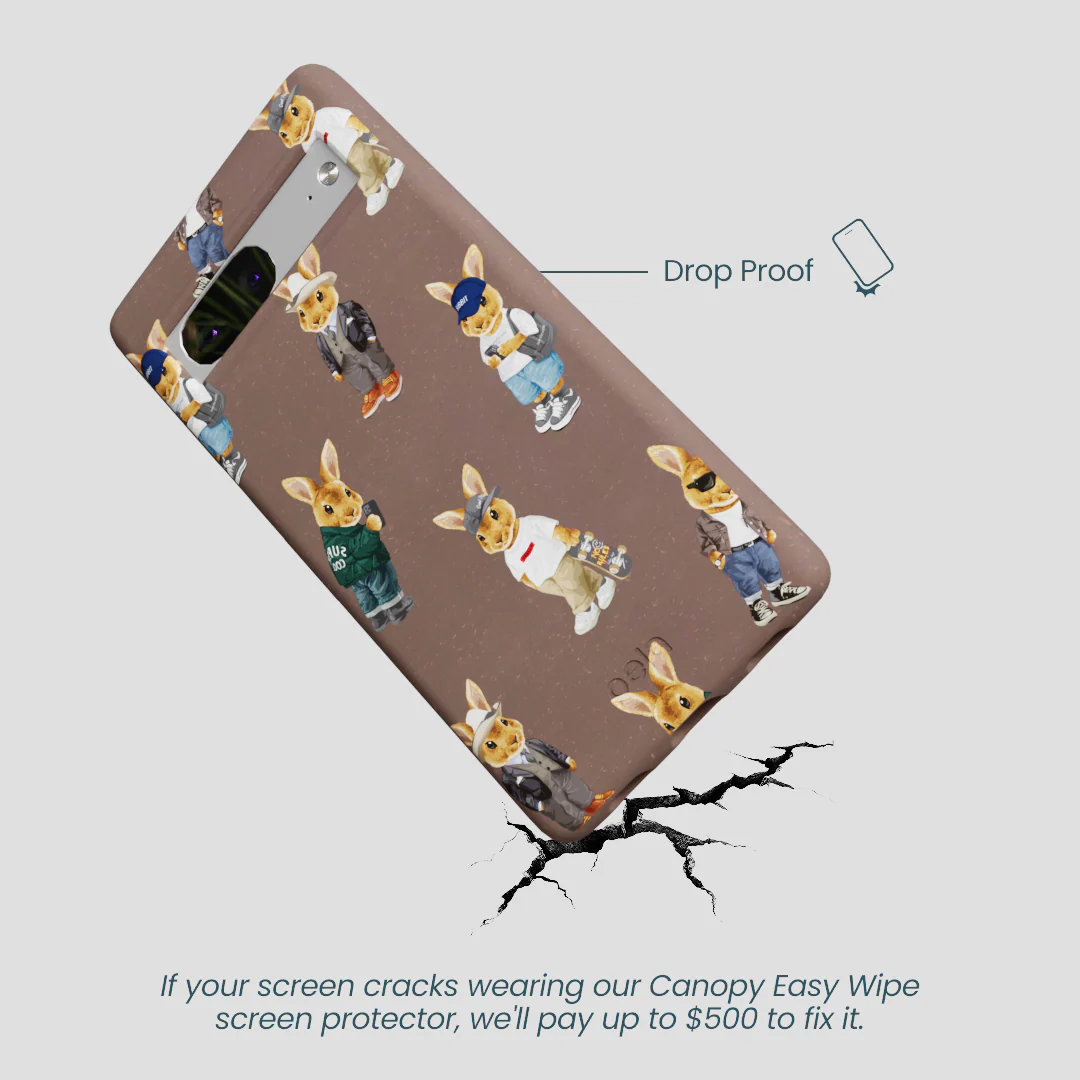 Chocolate Brown Rabbit Friends Google Pixel 7a Case - Image 5