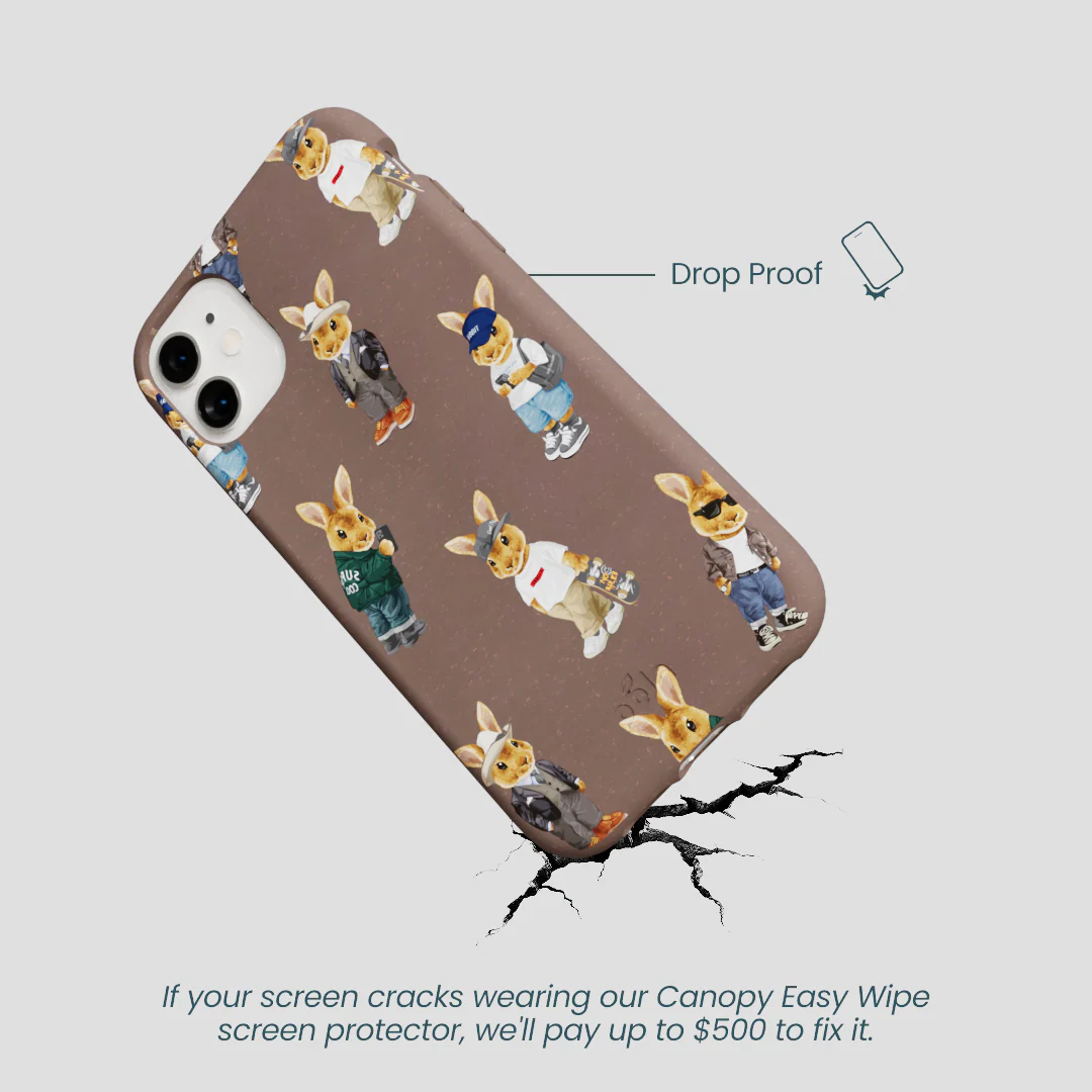 Chocolate Brown Rabbit Friends iPhone 11 Case - Image 5