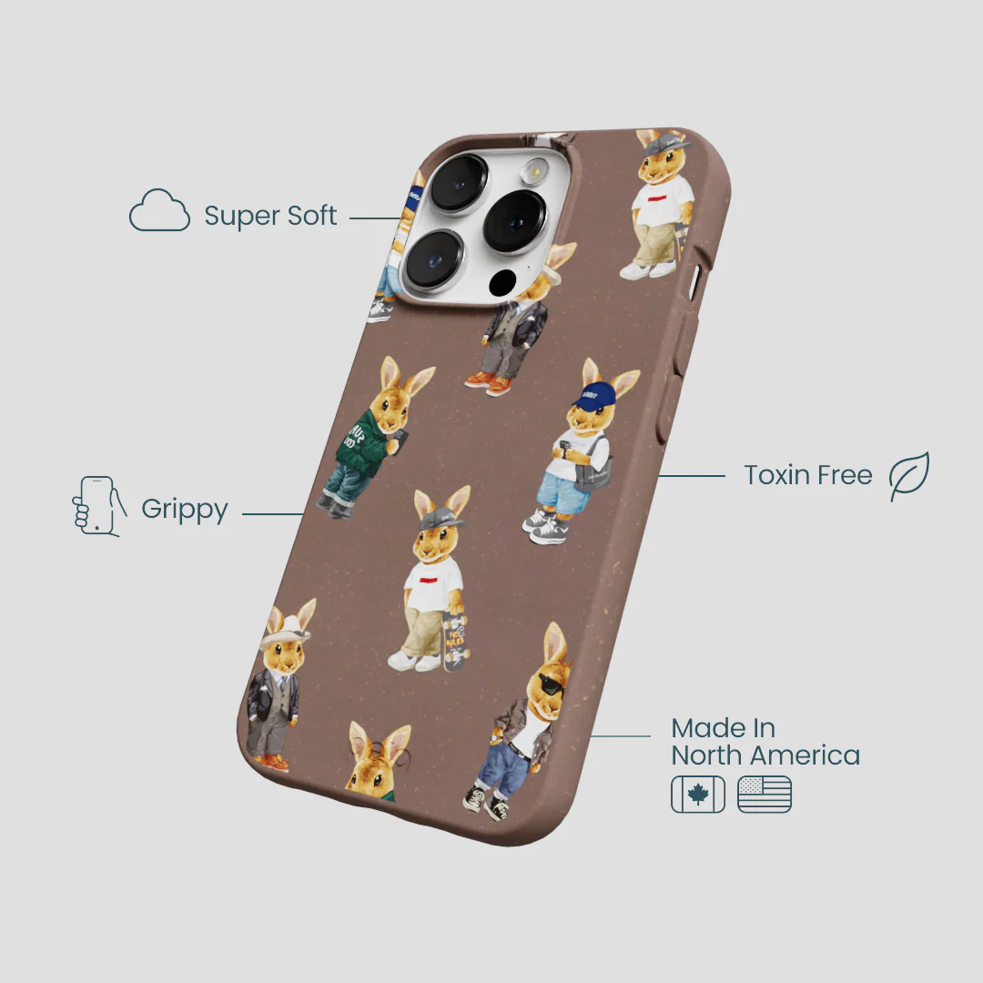 Chocolate Brown Rabbit Friends iPhone 13 Pro Case - Image 4