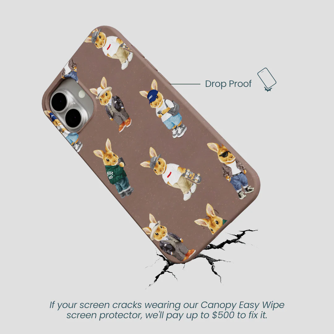 Chocolate Brown Rabbit Friends iPhone 16 Plus Case - Image 5
