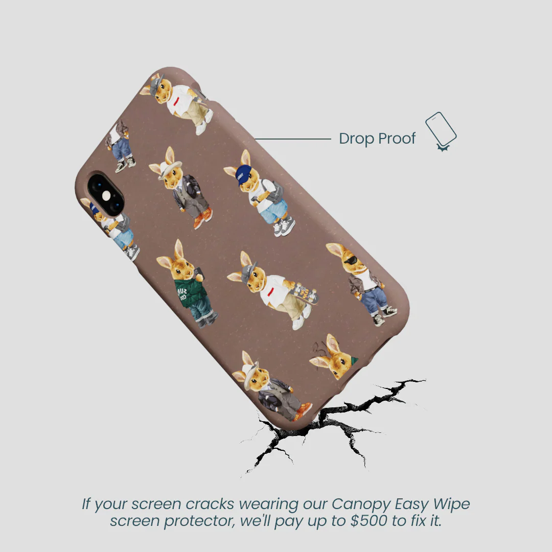 Chocolate Brown Rabbit Friends iPhone XR Case - Image 5