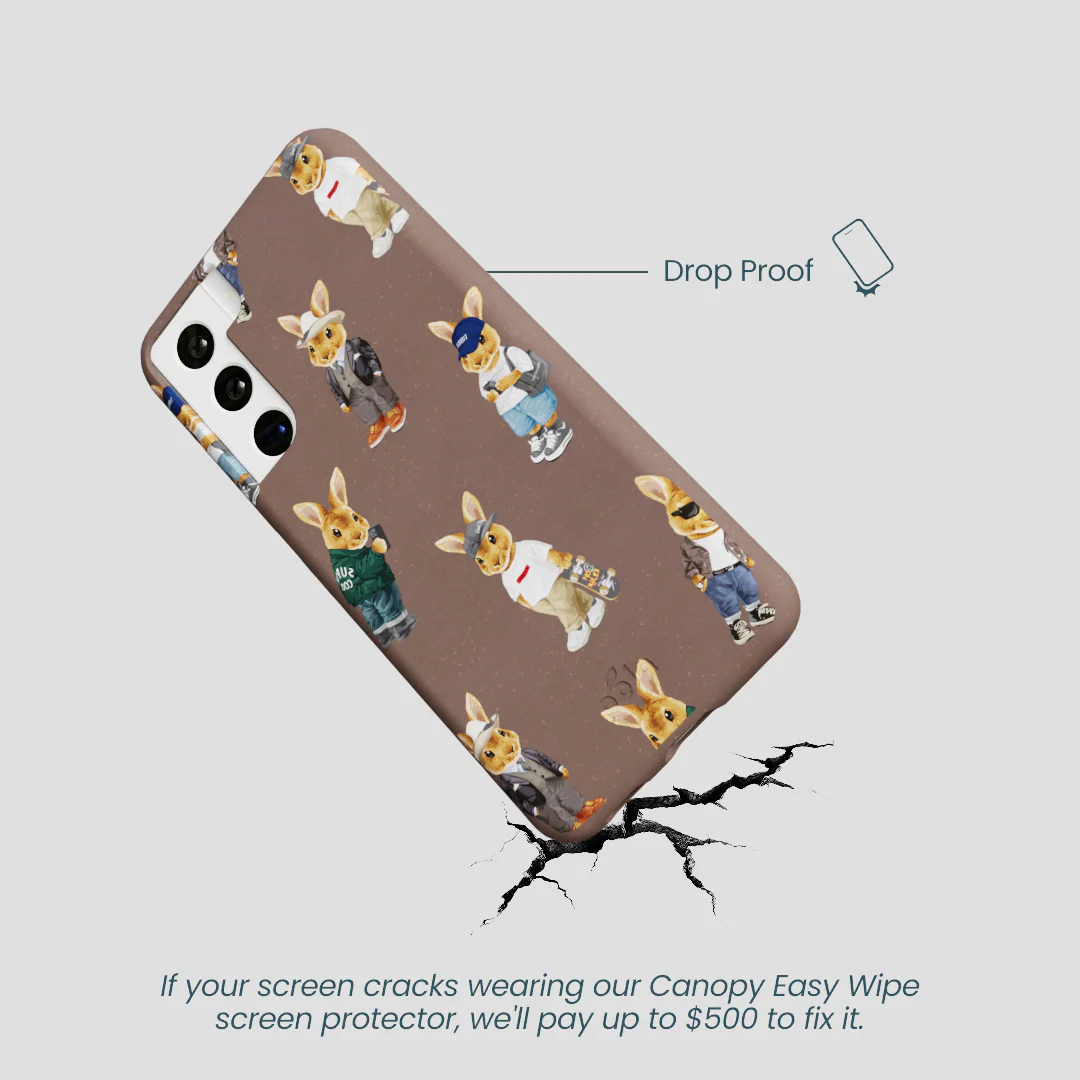Chocolate Brown Rabbit Friends Samsung Galaxy S21 Case - Image 5