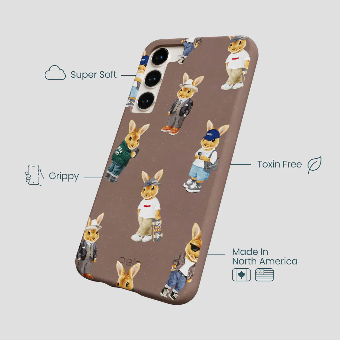 Chocolate Brown Rabbit Friends Samsung Galaxy S24+(Plus) Case - Image 4