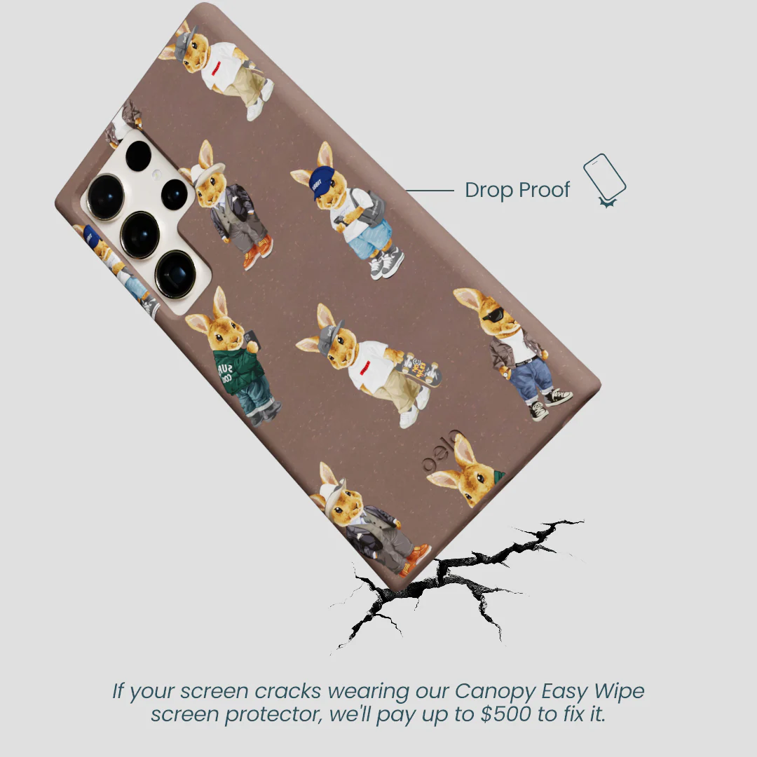 Chocolate Brown Rabbit Friends Samsung Galaxy S24 Ultra Case - Image 5