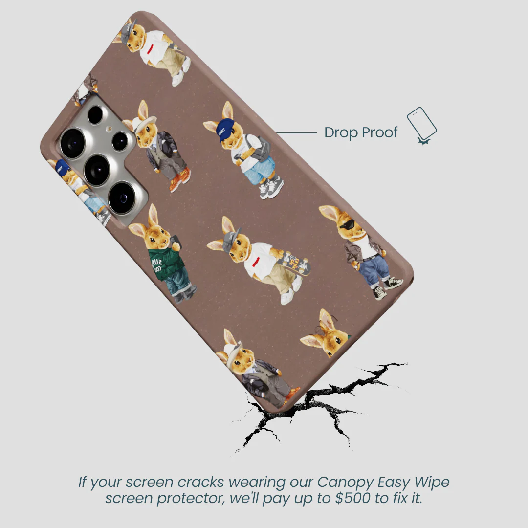 Chocolate Brown Rabbit Friends Samsung Galaxy S25 Ultra Case - Image 5