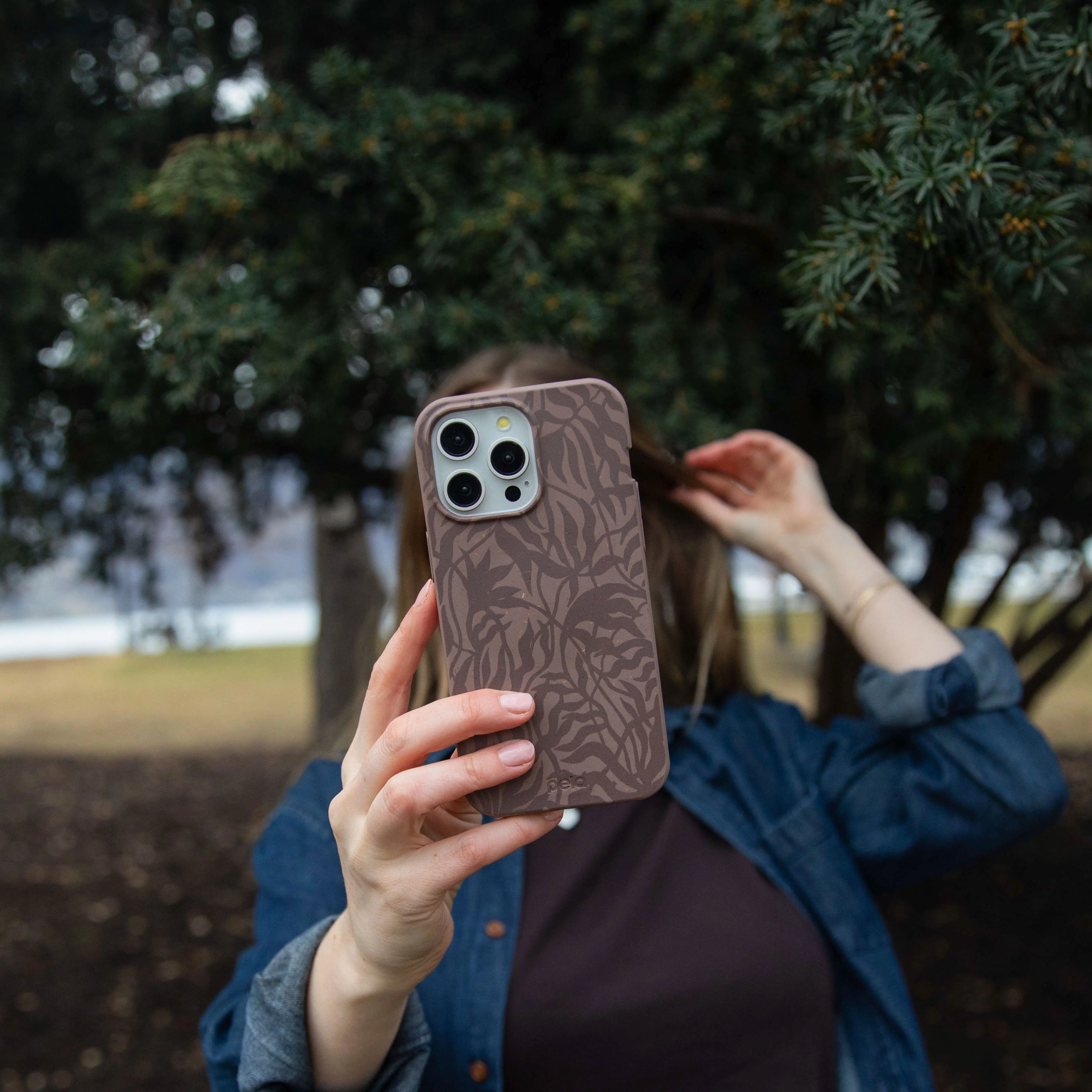 Chocolate Brown Rustic Leaves Google Pixel 6 Case - Image 6