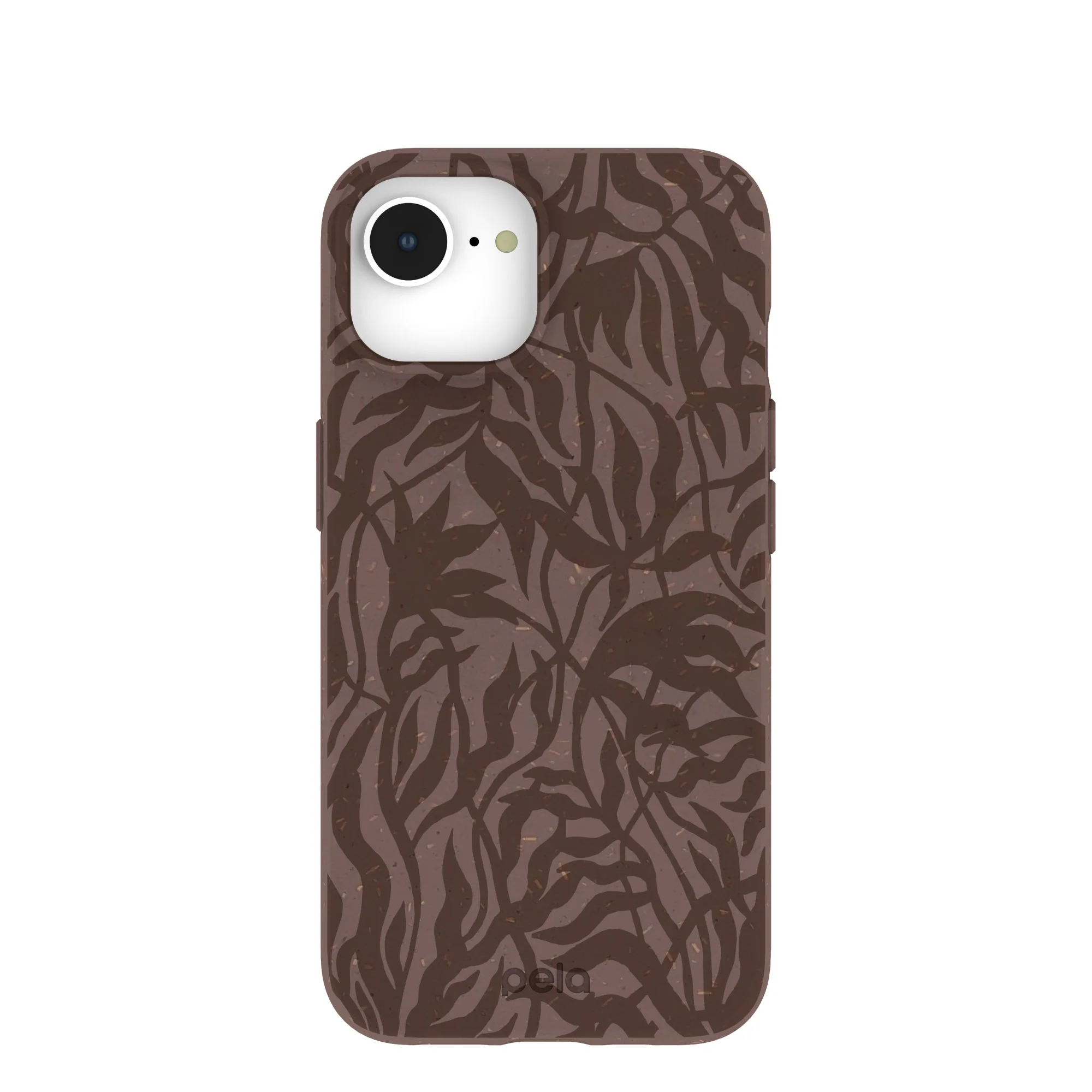 Chocolate Brown Rustic Leaves iPhone 16e/17e Case