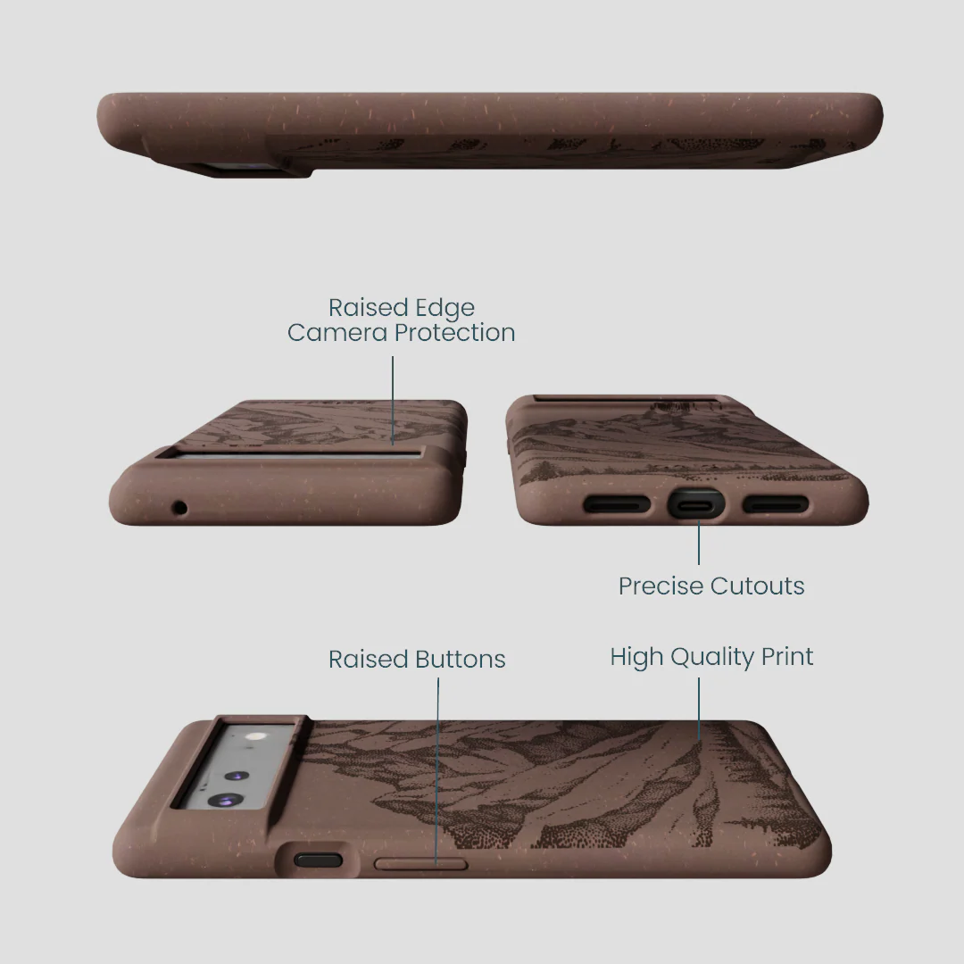 Chocolate Brown Silent Summit Google Pixel 6 Case - Image 3