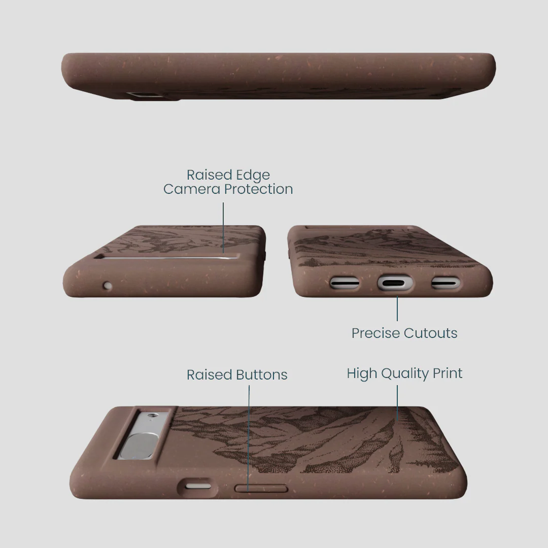 Chocolate Brown Silent Summit Google Pixel 7 Case - Image 3