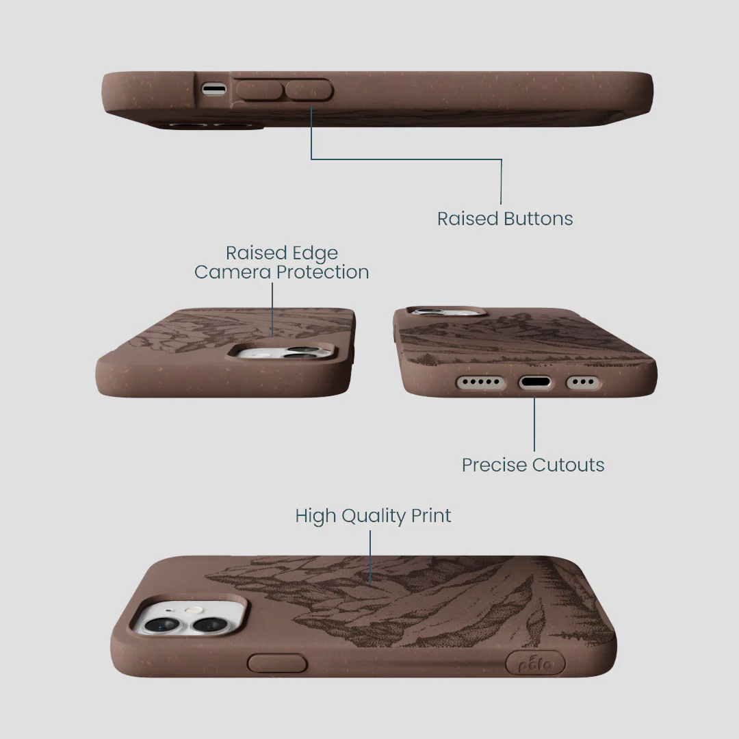 Chocolate Brown Silent Summit iPhone 12/ iPhone 12 Pro Case - Image 3
